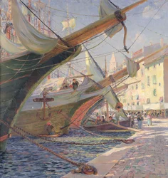 View of a Mediterranean Port